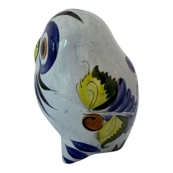 Mexican Tonala Pottery Owl Figurine – Handcrafted & Signed CAT 124 - Picture 7 of 12